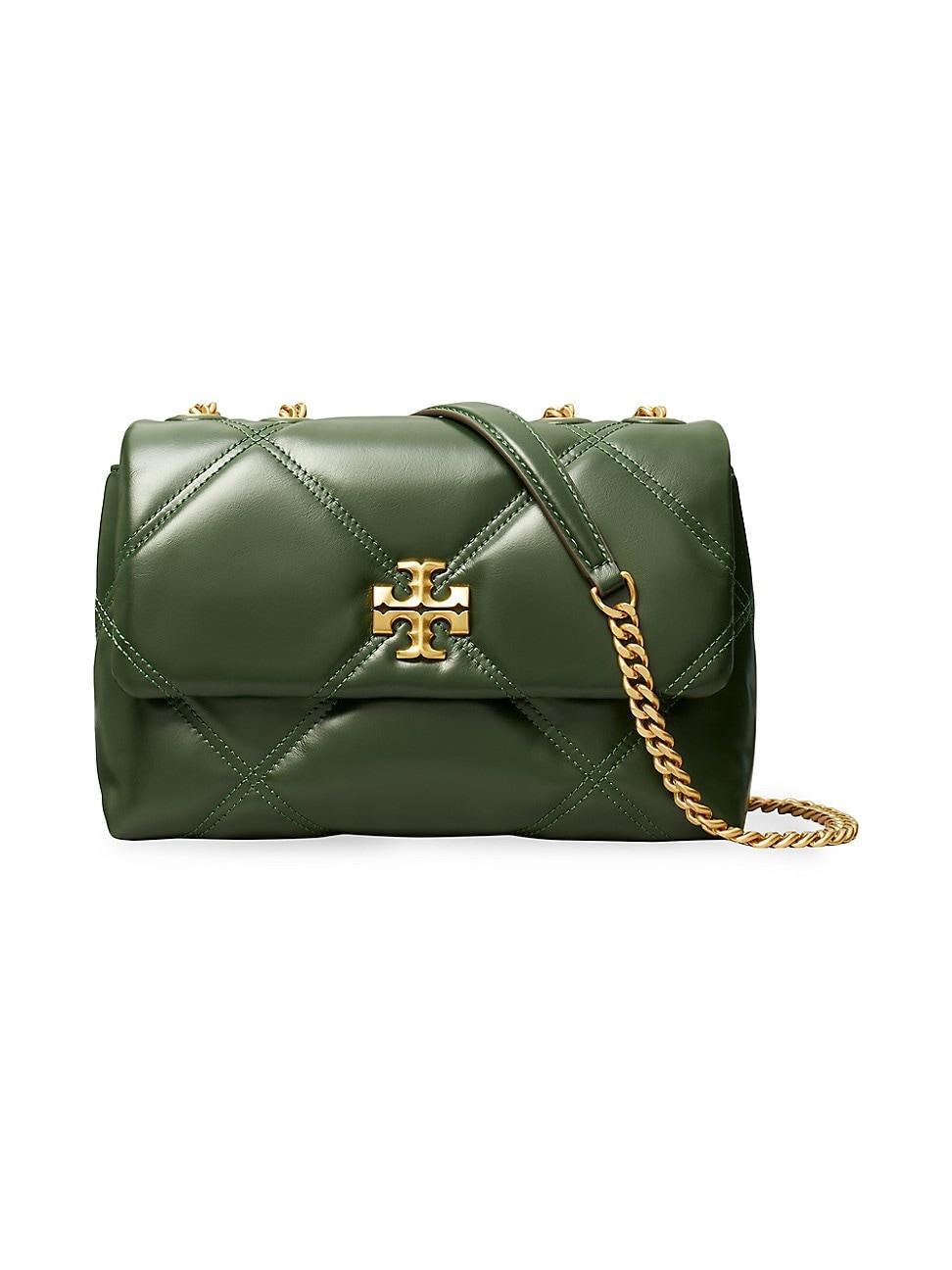 Womens Small Kira Diamond Leather Shoulder Bag Product Image