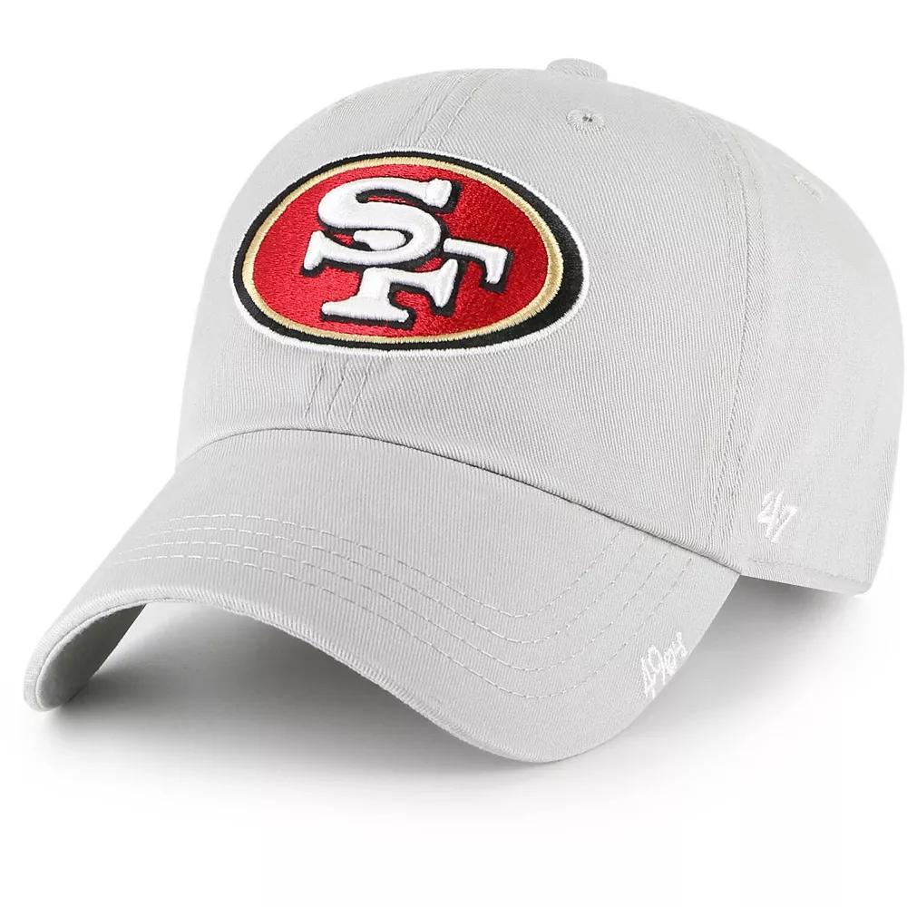 Women's '47 Gray San Francisco 49ers Miata Clean Up Secondary Adjustable Hat, Grey Product Image