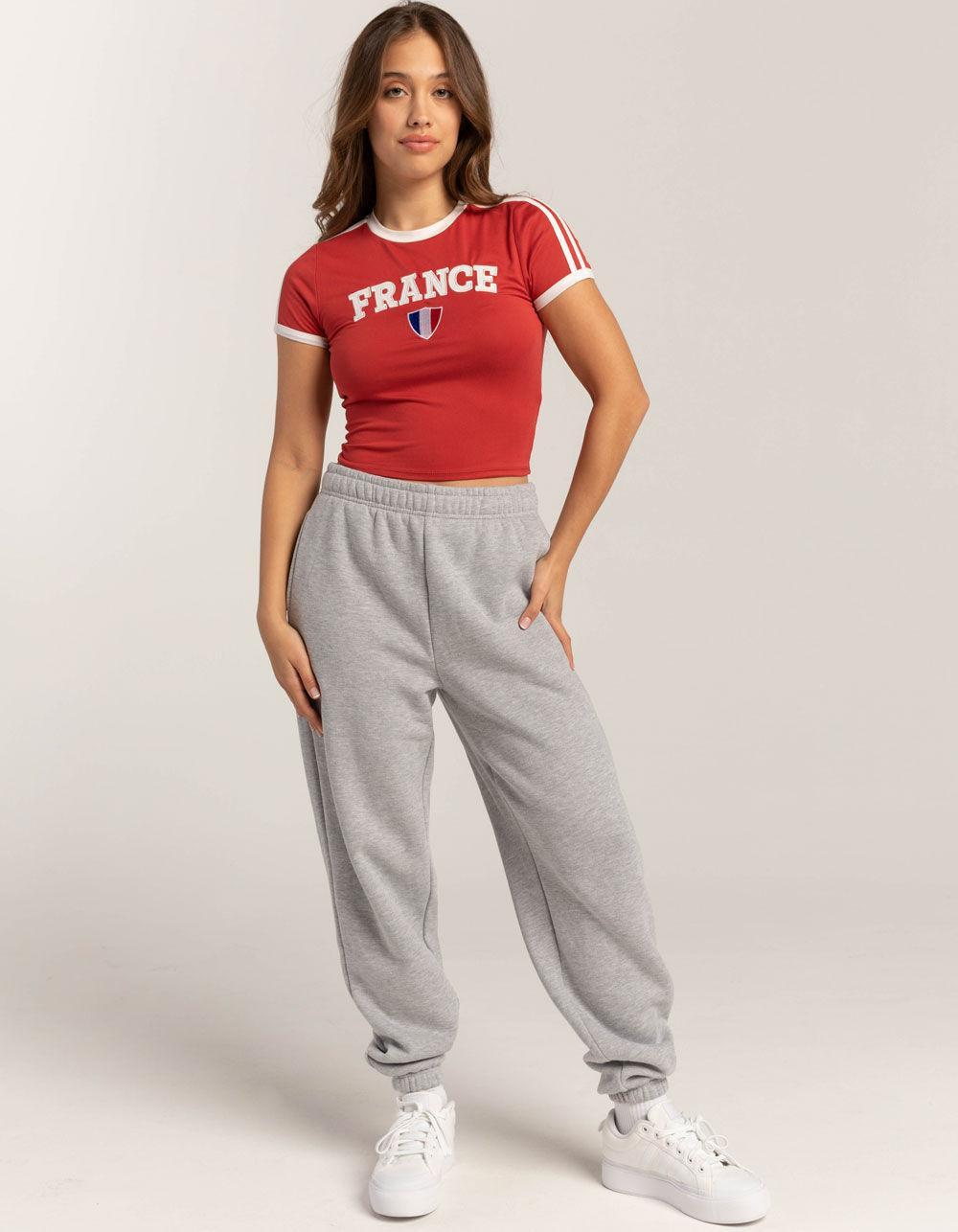 RSQ Womens France Baby Tee - RED Product Image