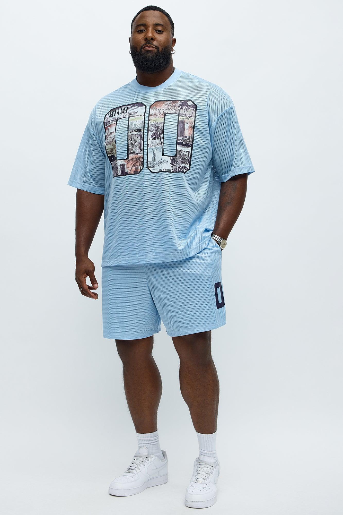 Regular Fit LA To MIA Tshirt - Blue Product Image