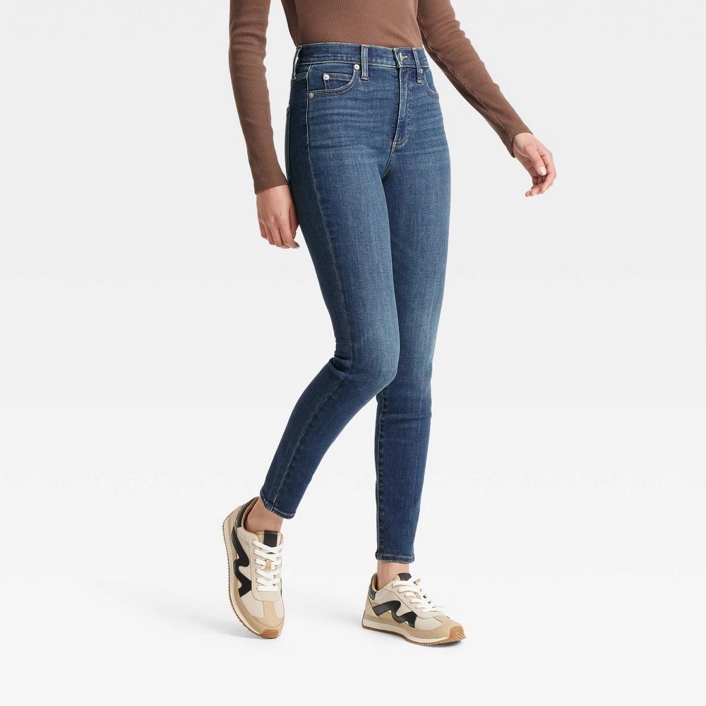 Women's High-Rise Skinny Jeans - Universal Thread™ Dark Wash 00 Product Image