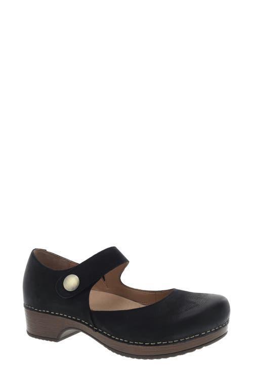 Dansko Beatrice Suede Block Heel Mary Jane Clogs Product Image