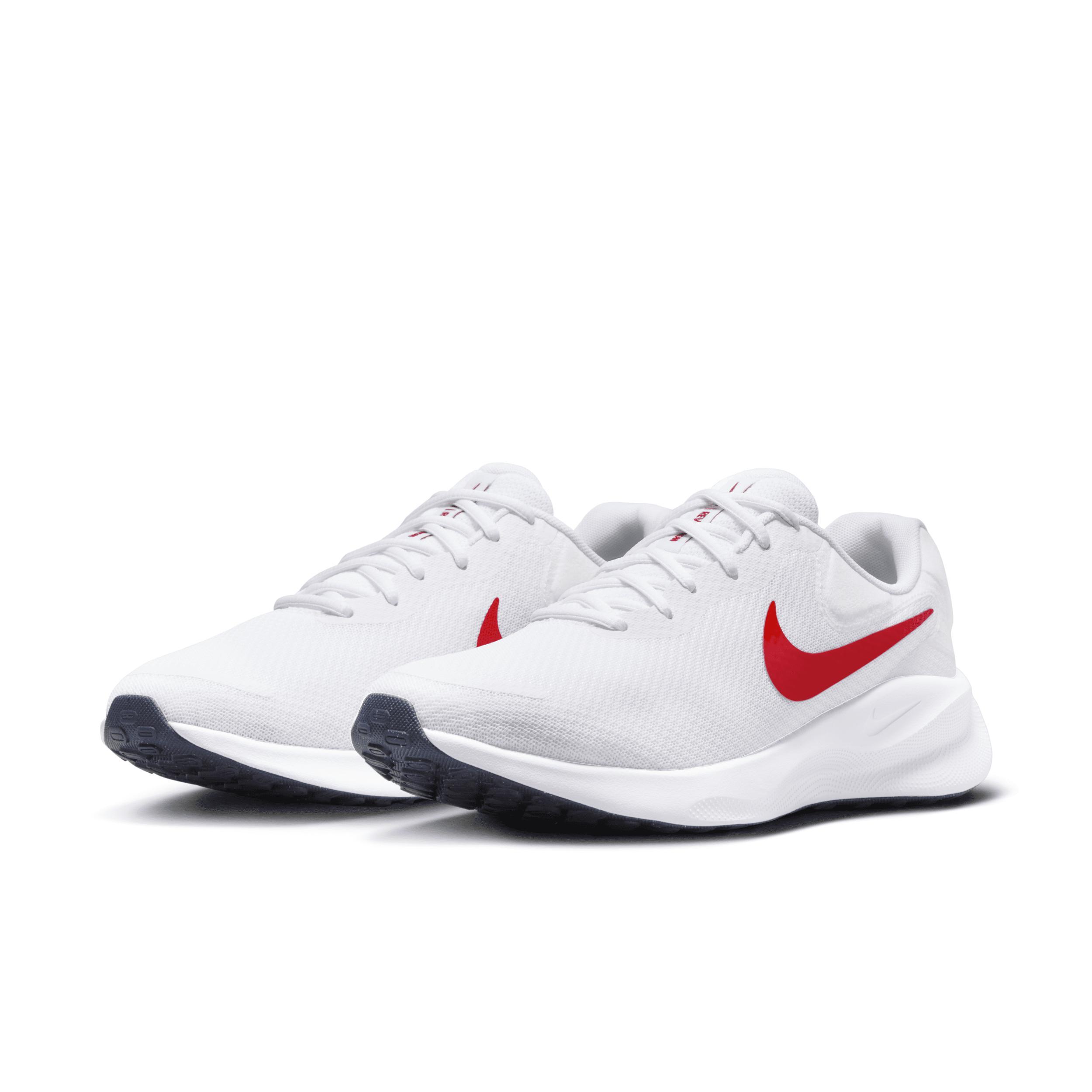 Men's Revolution 7 Road Running Shoes (extra Wide) In White Product Image