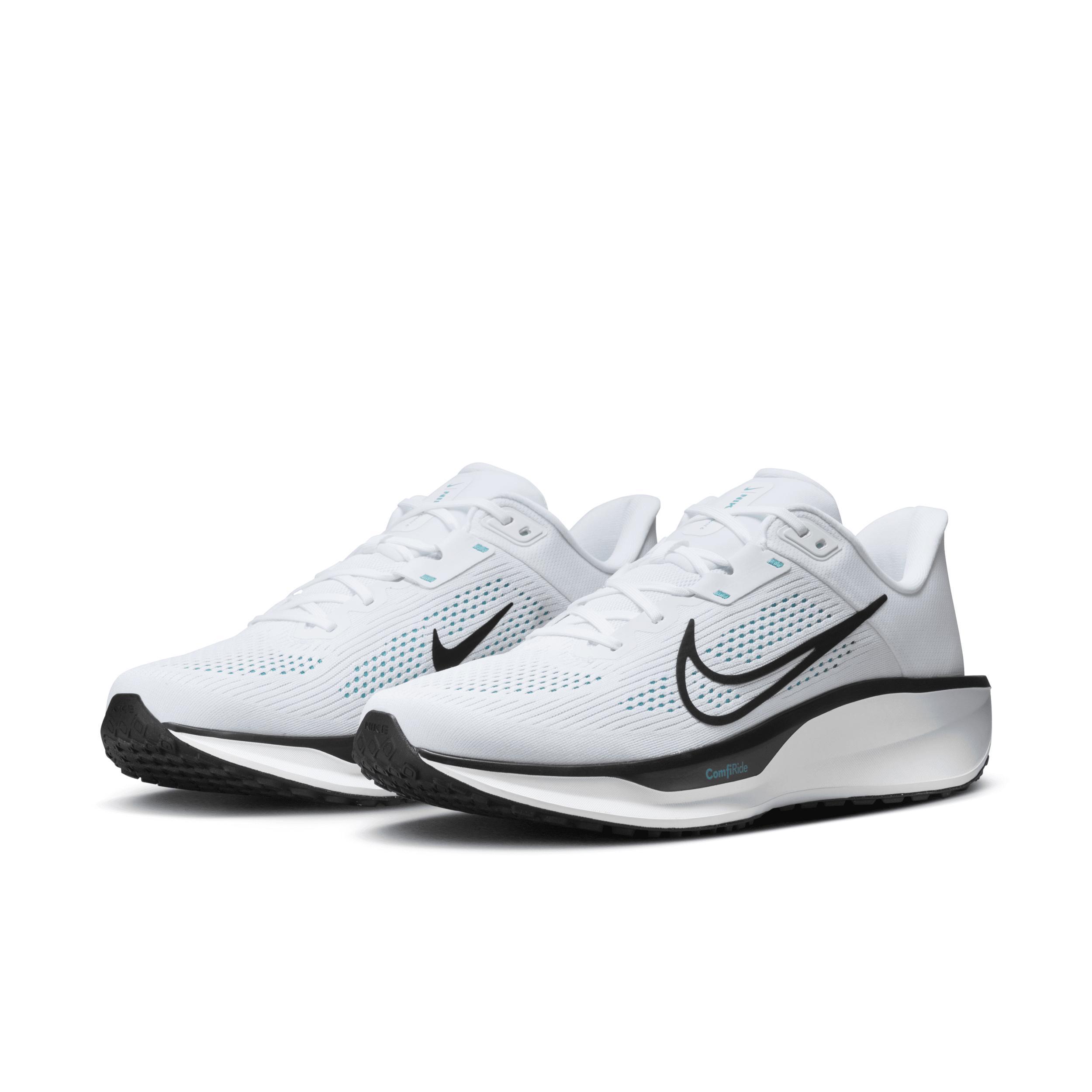 Nike Quest 6 Men's Road Running Shoes, Size: 9.5, White Black Cactus Product Image
