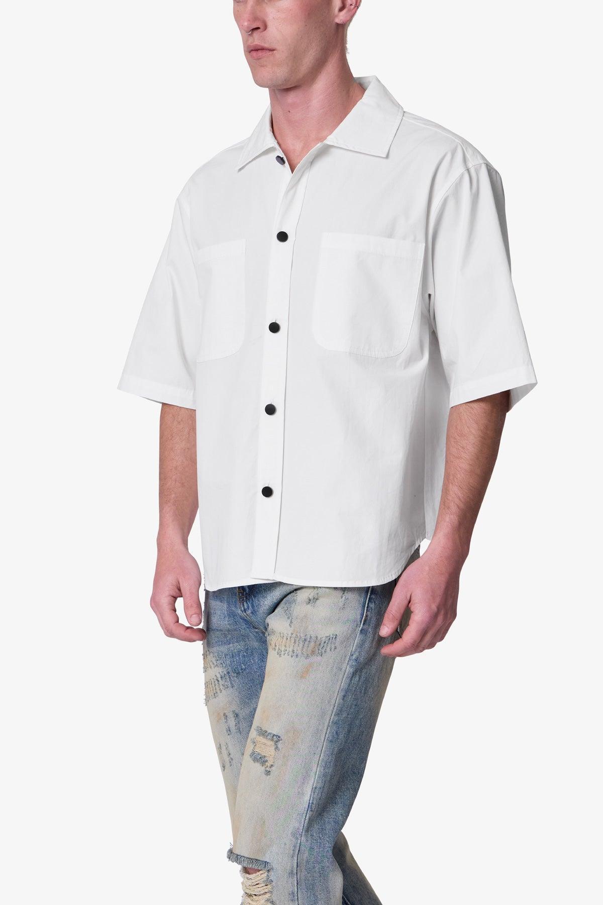 Washed Poplin Shirt - White Product Image