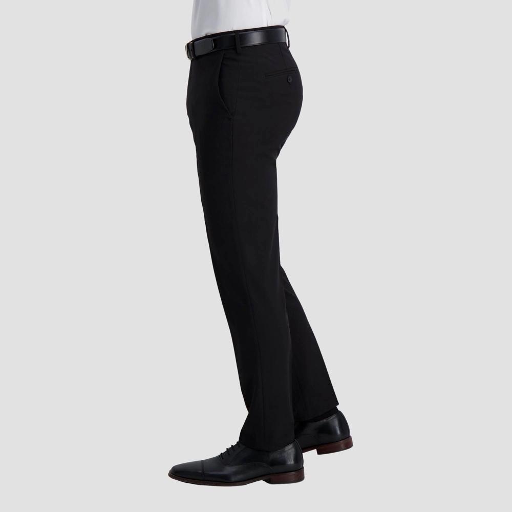 Haggar H26 Men's Stretch Slim Fit Dress Pants - Black 28x30: Lightweight, Mid Rise, Skinny Leg Product Image