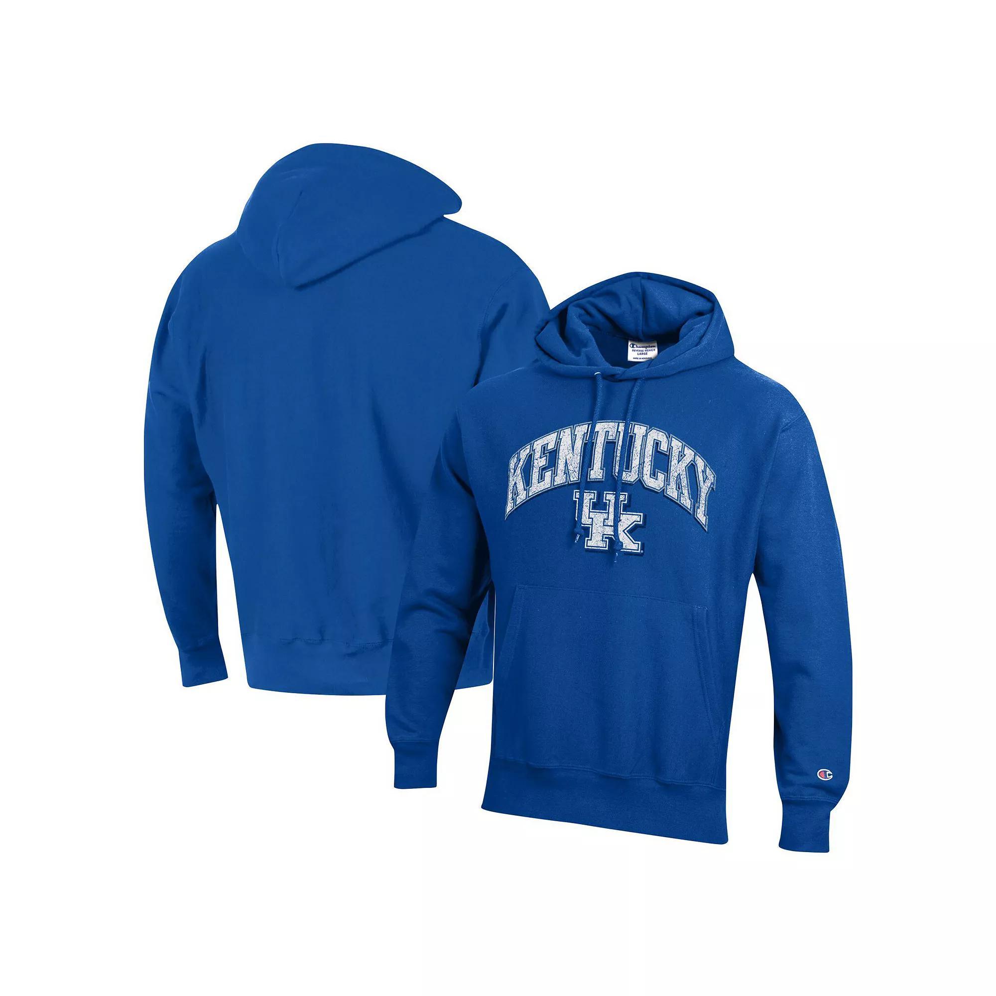 Men's Champion Royal Kentucky Wildcats Vault Late Night Reverse Weave Pullover Hoodie, Size: Medium, Blue Product Image