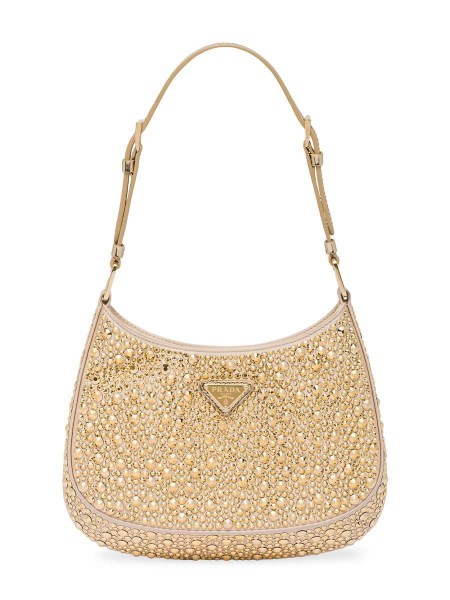 Womens Cleo Satin Bag With Crystals Product Image