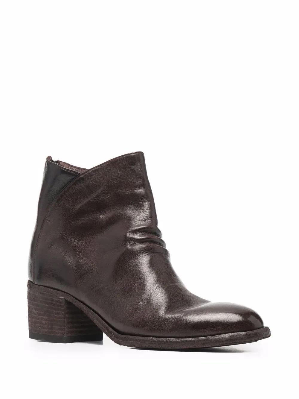 OFFICINE CREATIVE Denner 100 Leather Boots In Brown Product Image