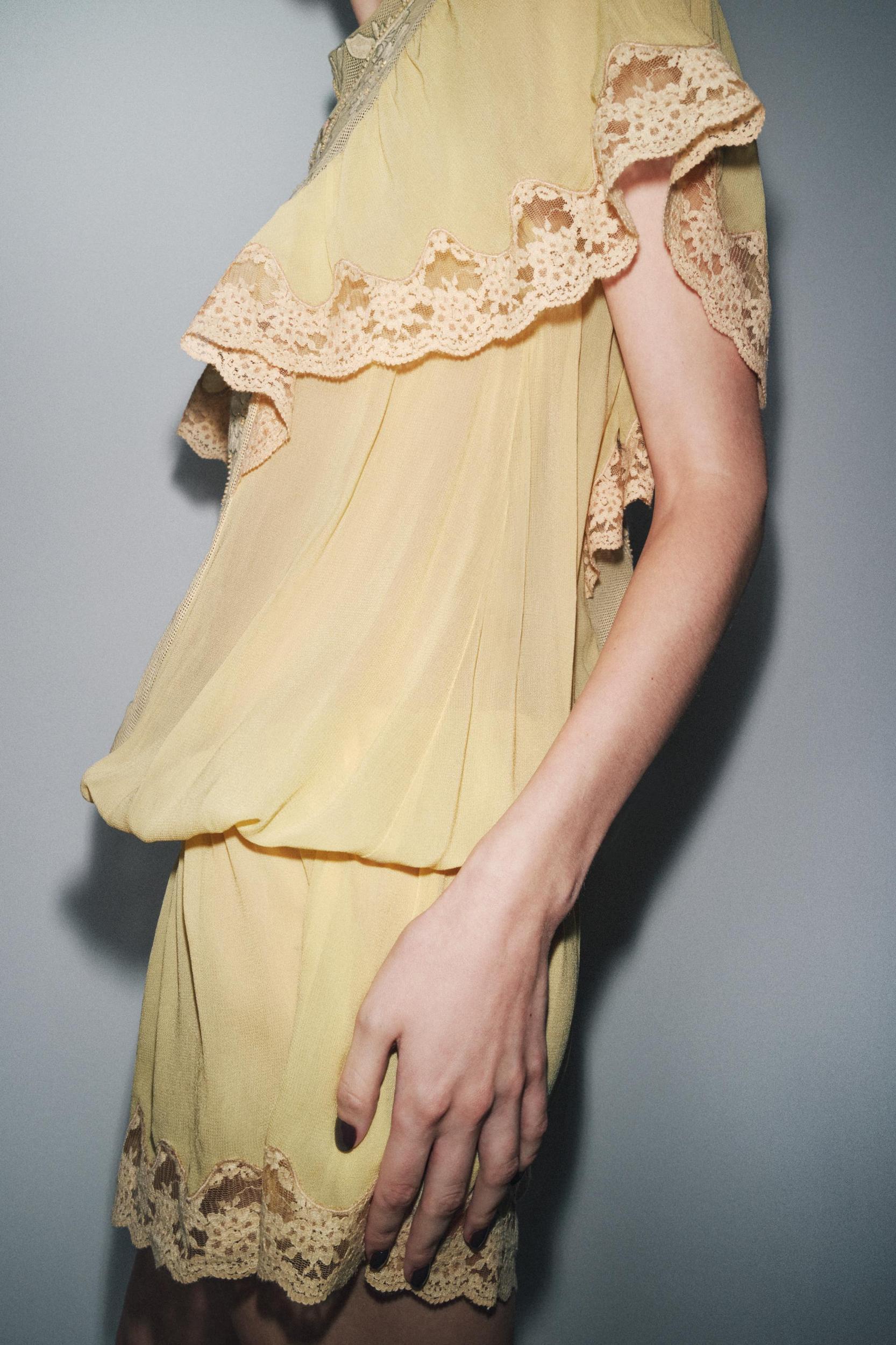 TULLE JUMPSUIT WITH EMBROIDERY AND BEADS Product Image