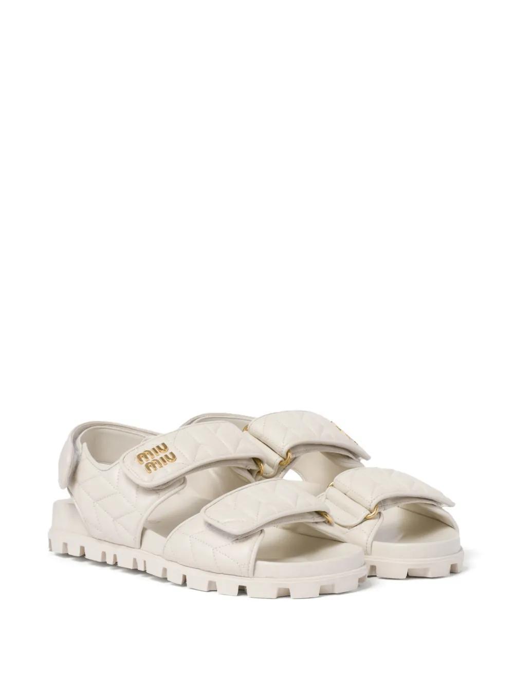 matelassé logo-plaque sandals Product Image