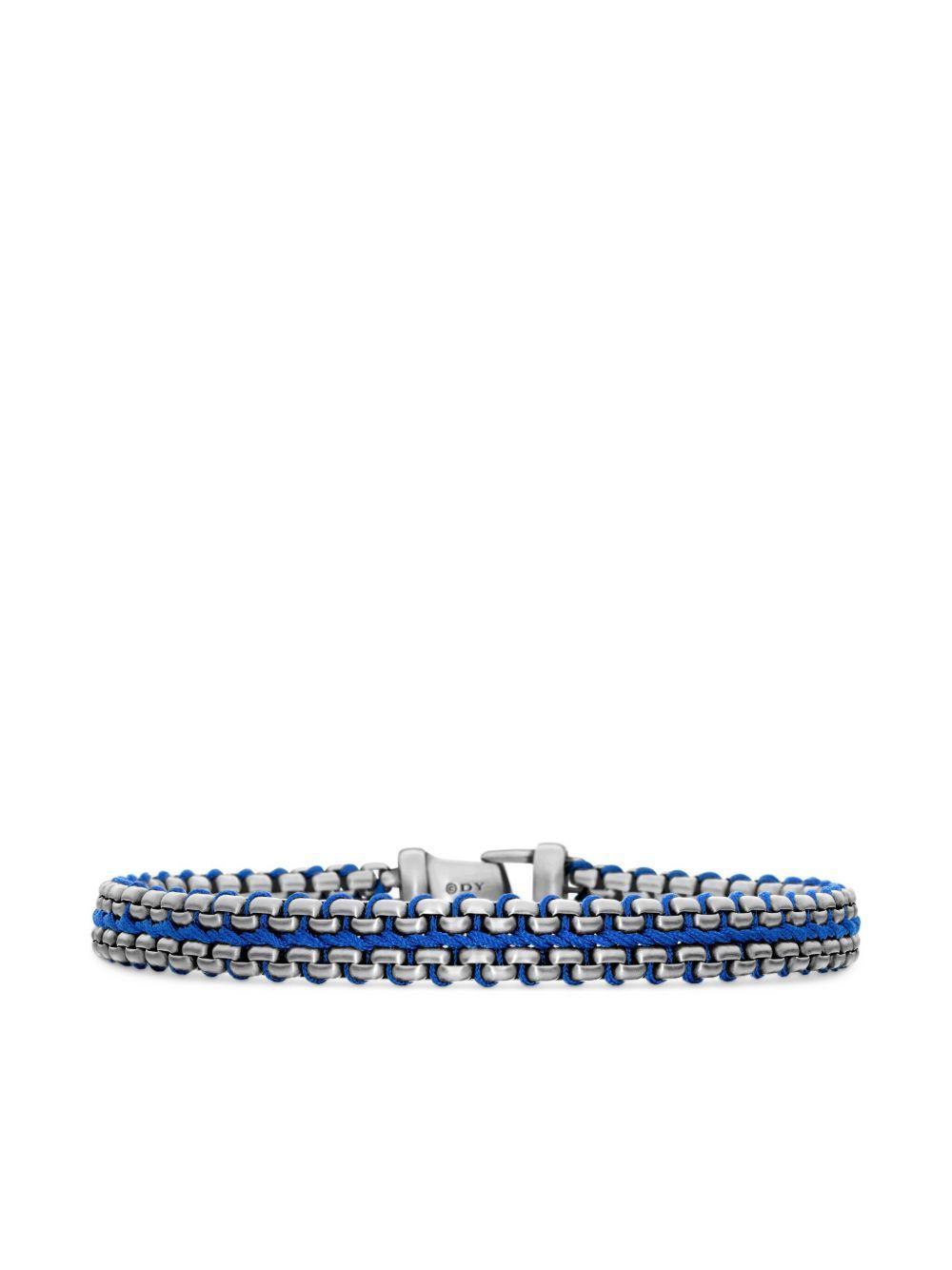 sterling silver Woven Box Chain bracelet (10mm) Product Image
