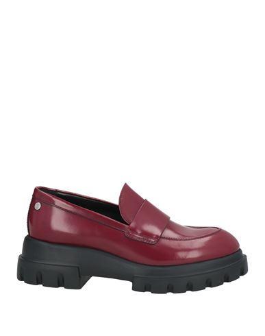 AGL ATTILIO GIUSTI LEOMBRUNI Agl Woman Loafers Burgundy Size 8 Leather In Red Product Image