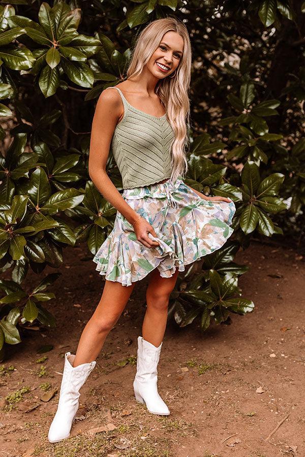 Daytona Daze Skort In Green Product Image