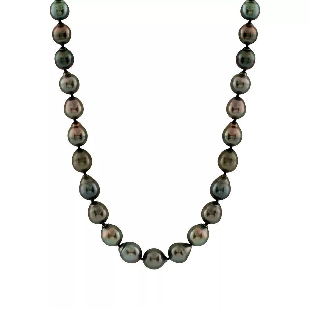 14k White Gold Tahitian Cultured Pearl Necklace ( 8-11 mm) - 18 in., Women's, Size: 18", 14k Whgold Product Image