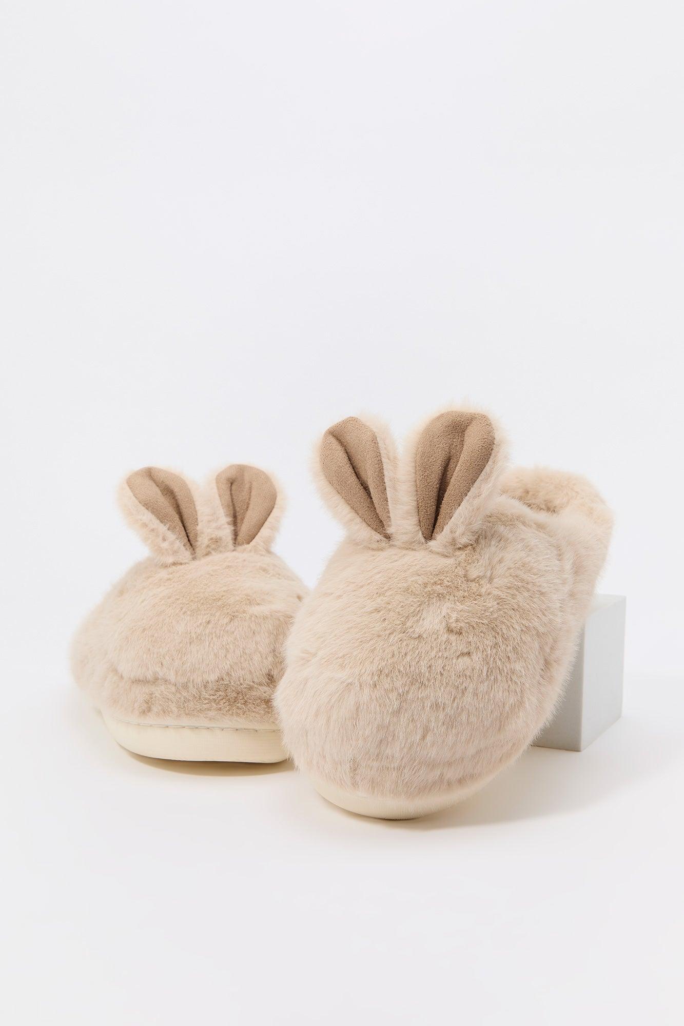 Faux Fur Bunny Slippers Female Product Image
