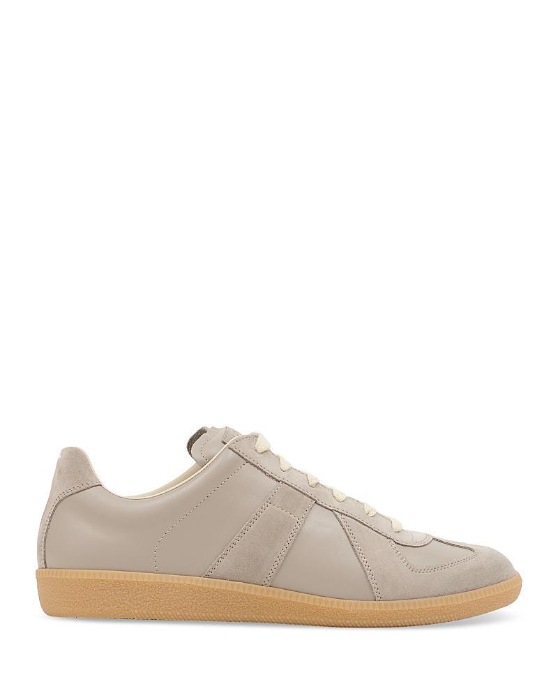 Men's Replica Leather Suede Low-Top Sneakers Product Image