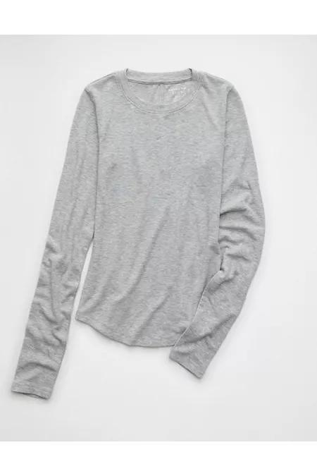 AE Cozy Up Long-Sleeve Layering T-Shirt Womens Product Image
