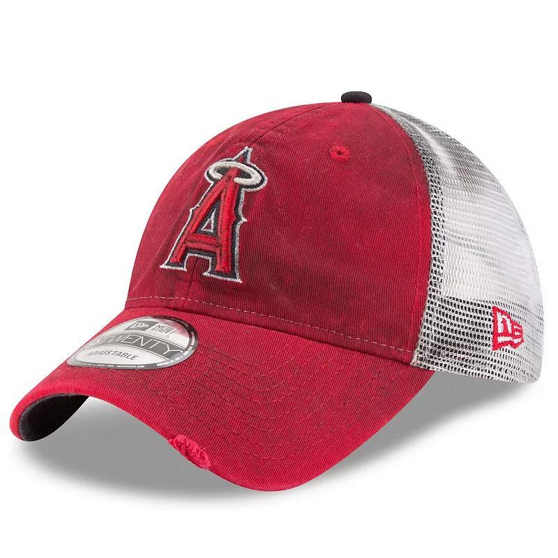 Men's New Era Red Los Angeles Angels Team Rustic 9TWENTY Adjustable Hat Product Image