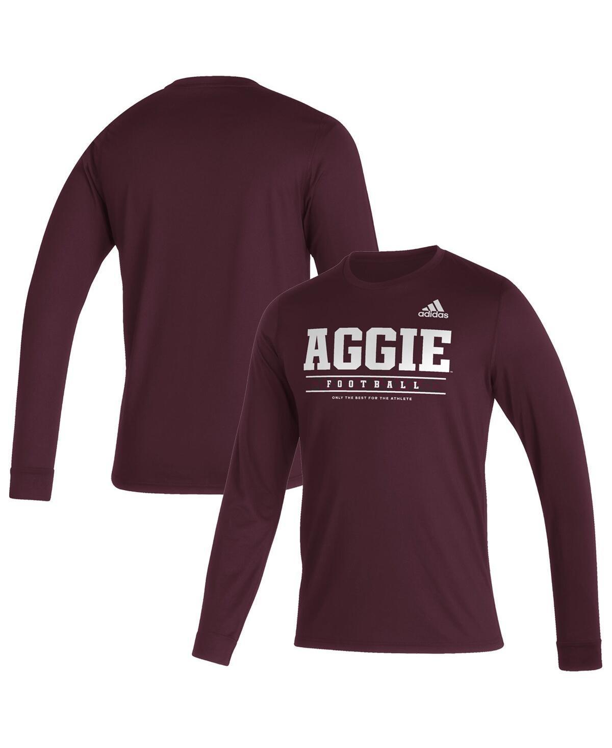 Men's adidas Maroon Texas A&M Aggies Sideline Creator Practice AEROREADY Long Sleeve T-Shirt, Size: 2XL, Red Product Image