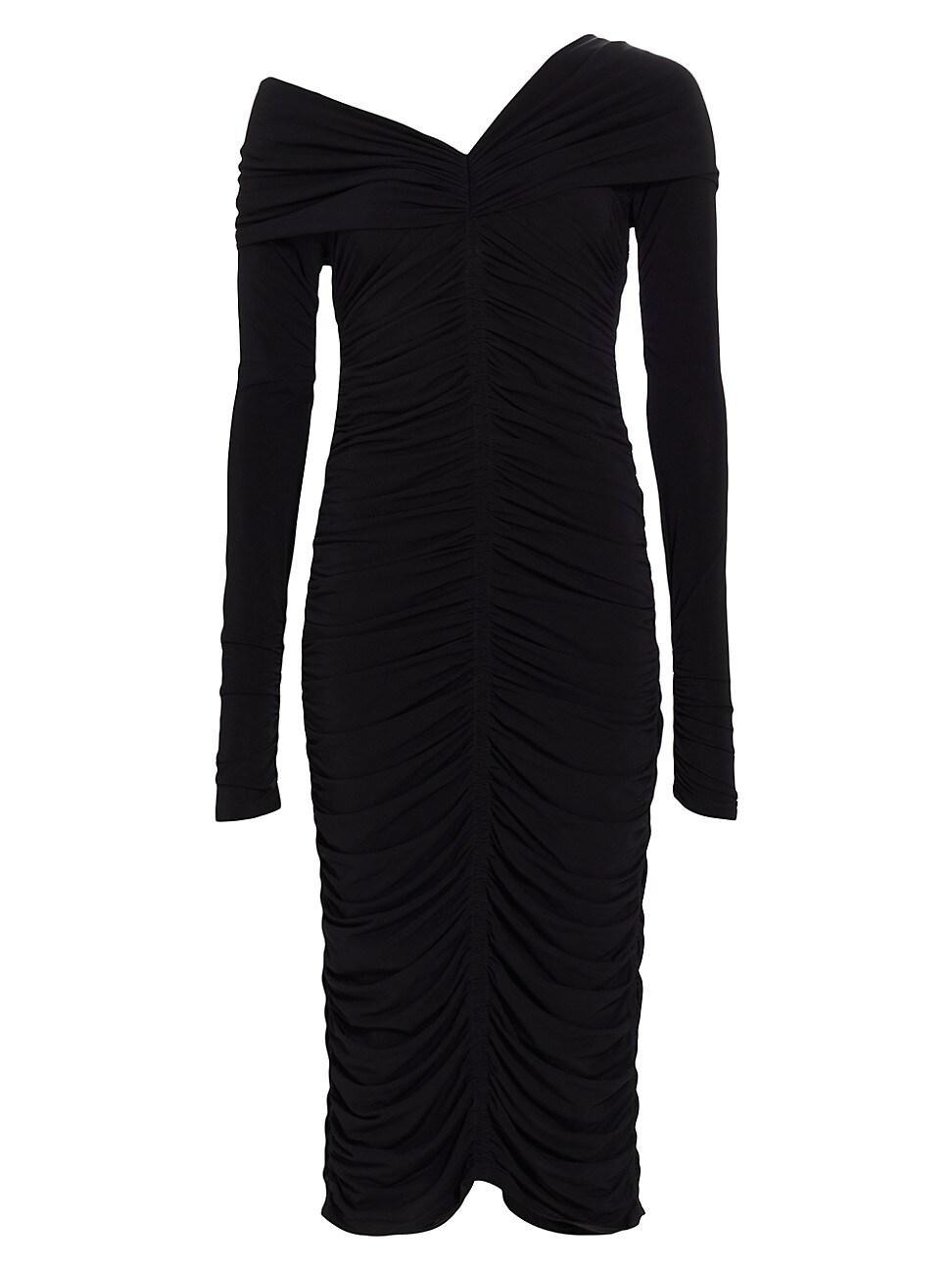 Womens Ruched Jersey Midi-Dress Product Image