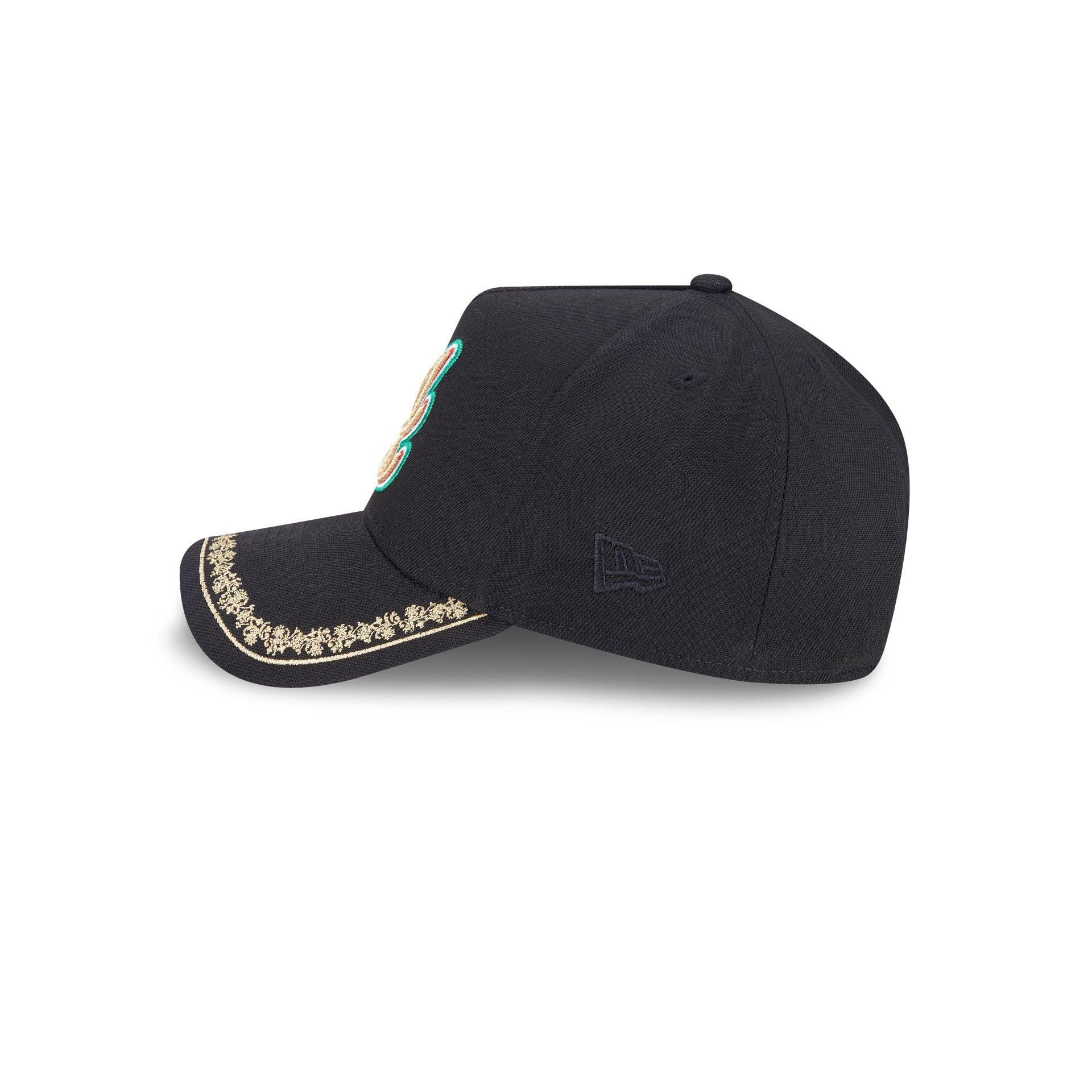 Atlanta Braves Ornate Visor 9FORTY A-Frame Snapback Hat Male Product Image