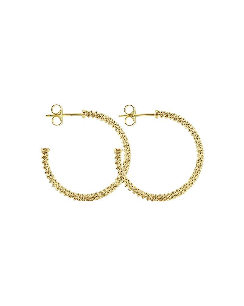 LAGOS 25mm 18k Gold Caviar Hoop Earrings Product Image