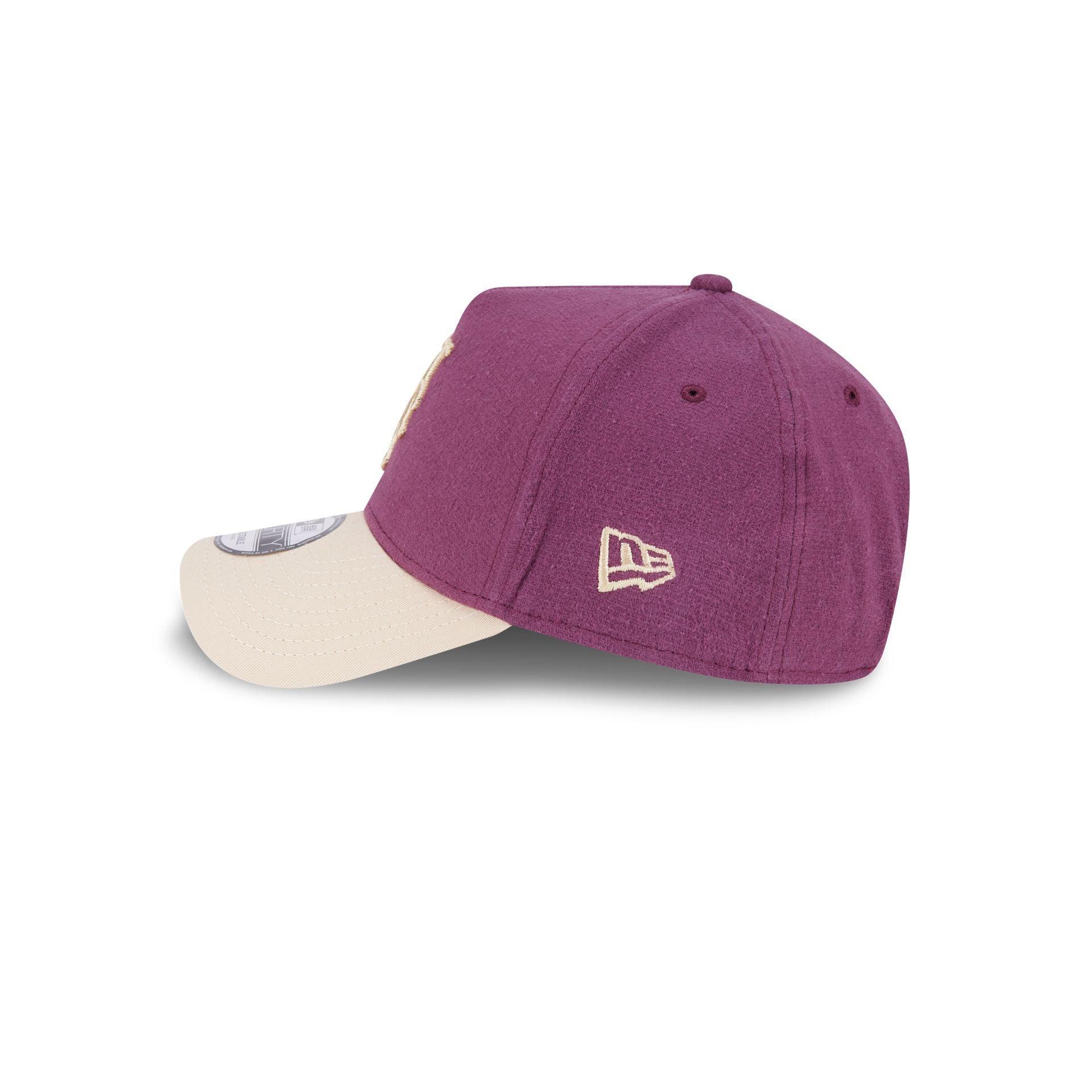 Golden State Warriors Moleskin Crown Maroon 9FORTY A-Frame Snapback Hat Male Product Image