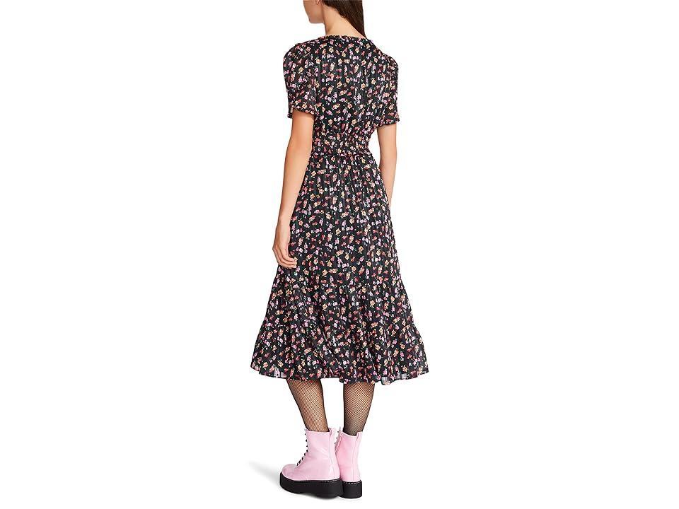 Betsey Johnson Ditsy Rose Chiffon (Raven ) Women's Dress Product Image