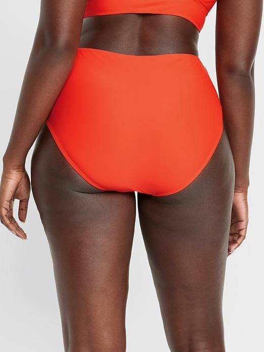 High-Waisted French-Cut Bikini Swim Bottoms Product Image