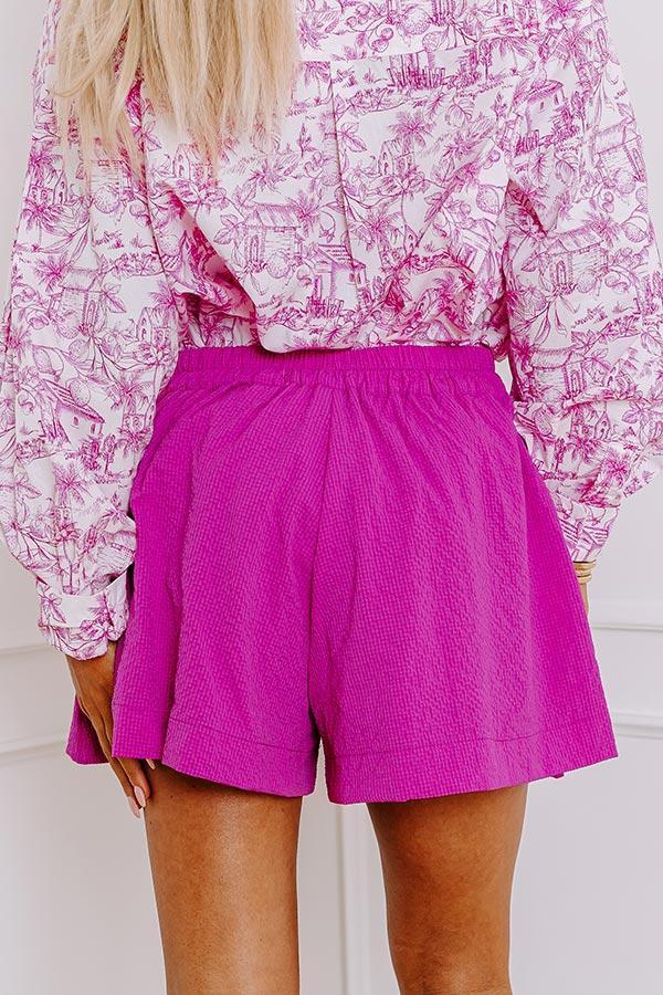 Prep In Your Step High Waist Shorts in Violet Product Image
