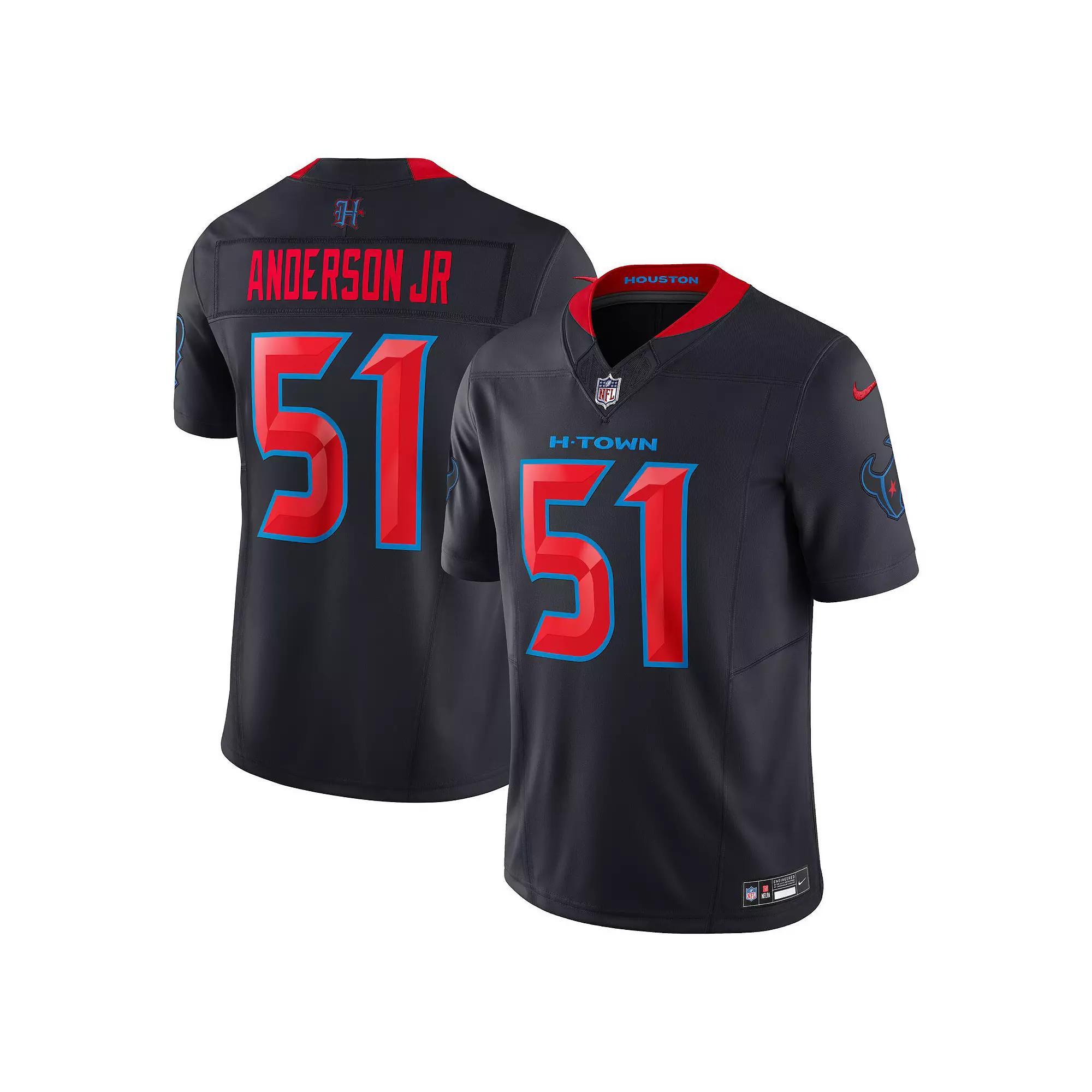 Men's Nike Will Anderson Jr. Navy Houston Texans 2nd Alternate Vapor F.U.S.E. Limited Jersey, Size: Medium, Blue Product Image