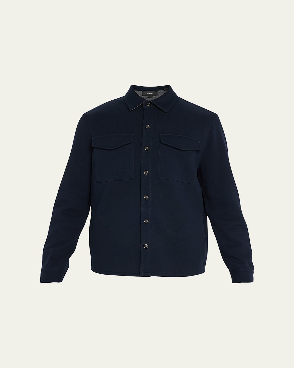 Mens Solid 4-Pocket Shirt Jacket Product Image