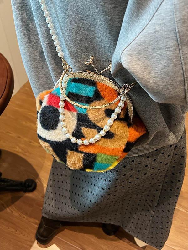 Contrast Color Zipper Crossbody Bags Handbags Product Image