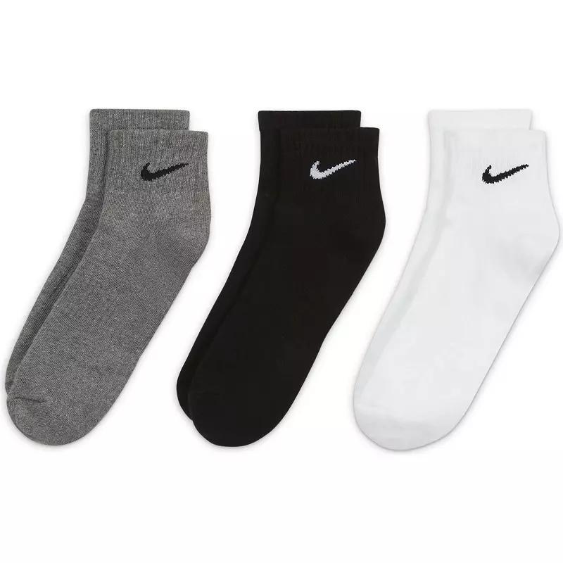 Women's Nike 3-Pack Everyday Cushioned Ankle Socks, Size: Medium, Neutral Product Image