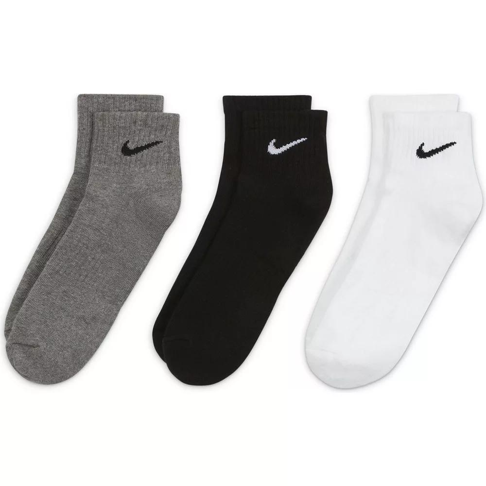Women's Nike 3-Pack Everyday Cushioned Ankle Socks, Size: Medium, Neutral Product Image