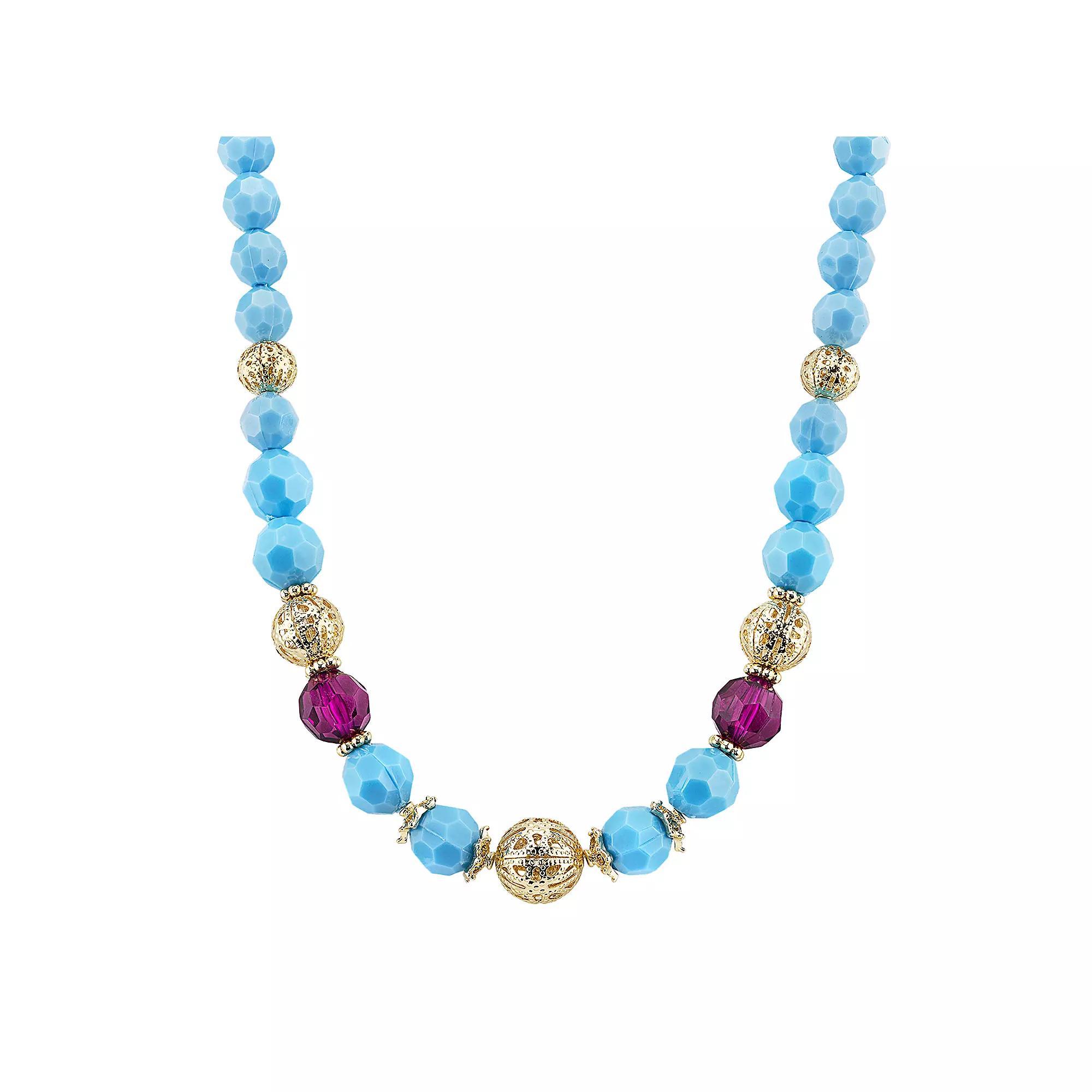 1928 Bead Necklace, Womens Multicolor Product Image