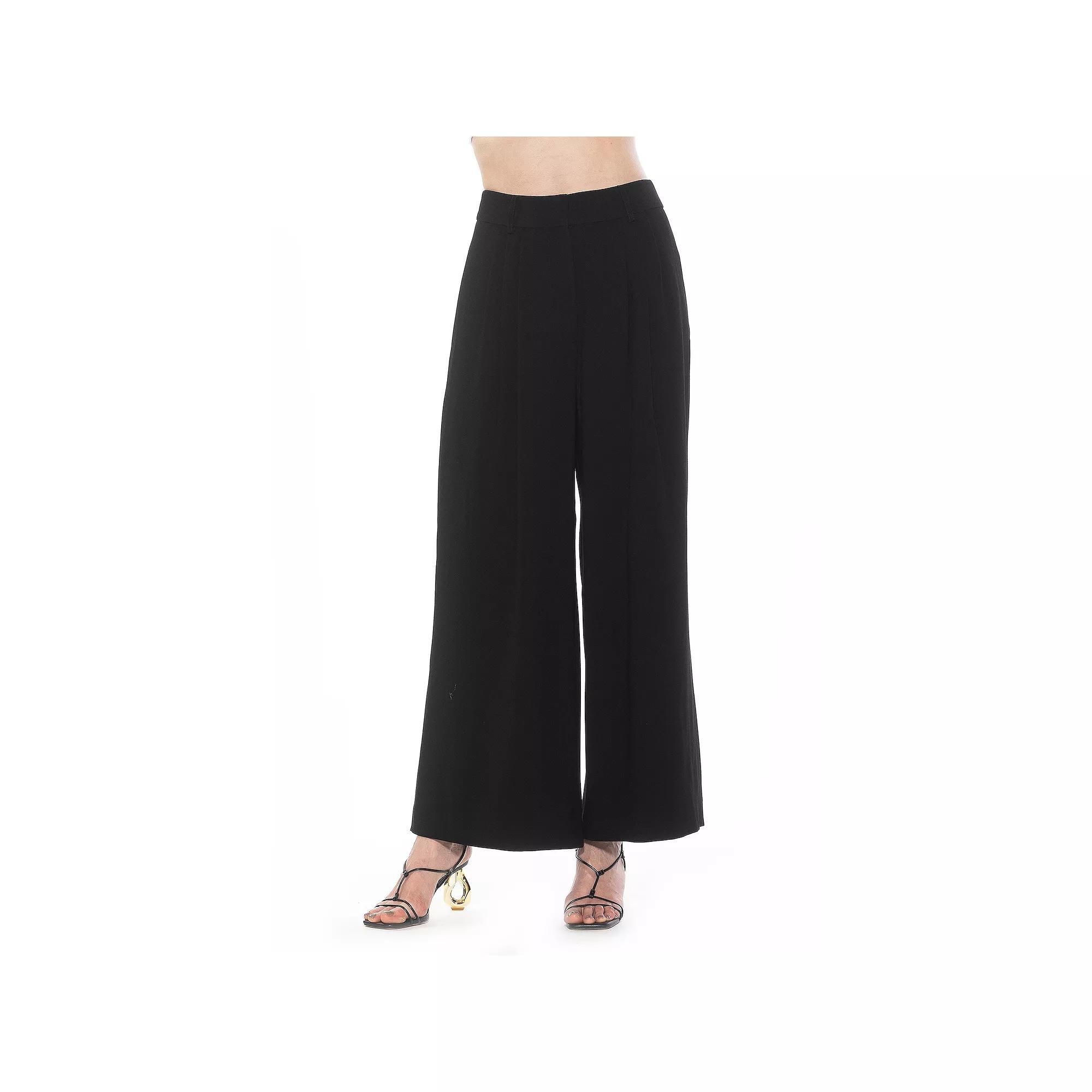 Women's ALEXIA ADMOR Kari Long Wide Leg Pants, Size: 6, Black Product Image