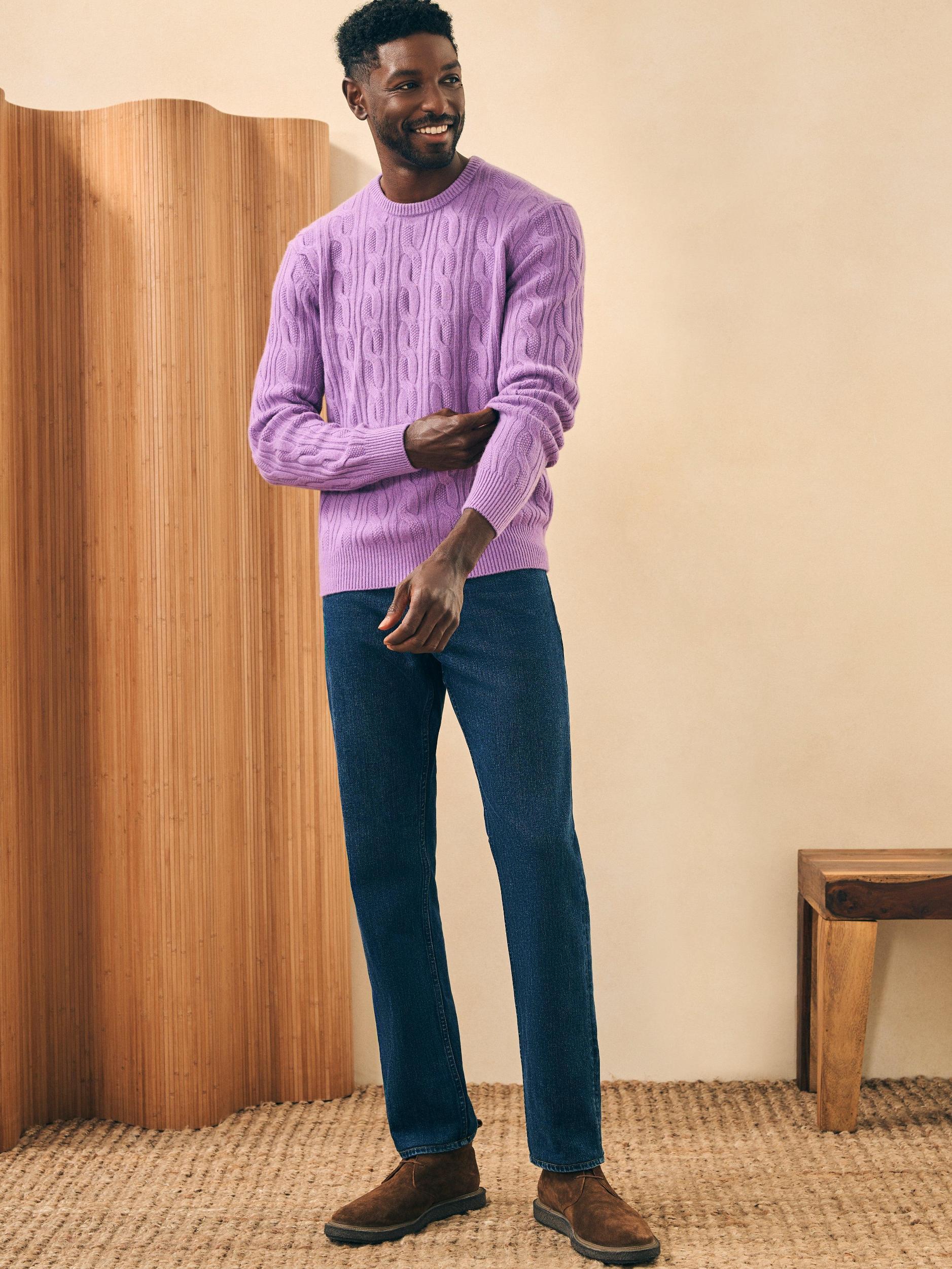 Reserve Cashmere Crewneck Sweater - Winter Lilac Male Product Image