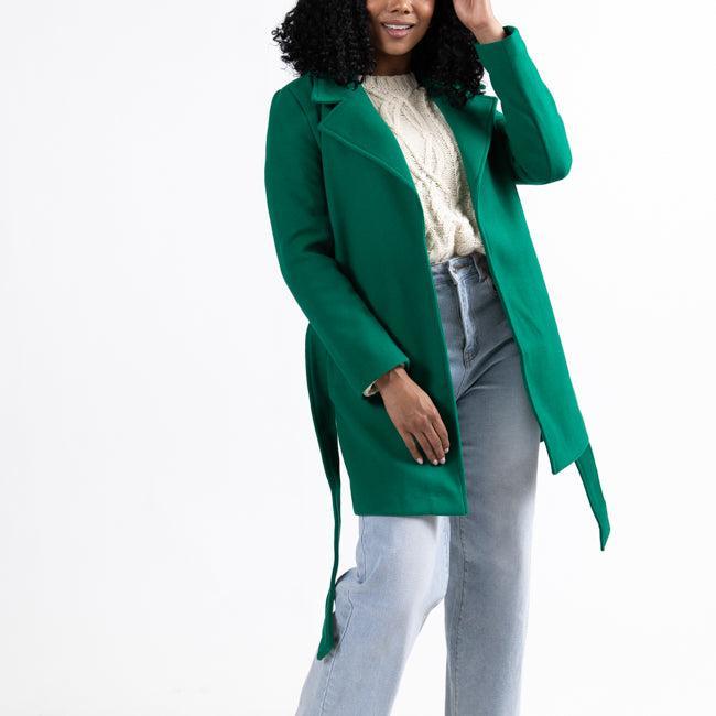 Mistletoe Moment Green Coat FINAL SALE Product Image