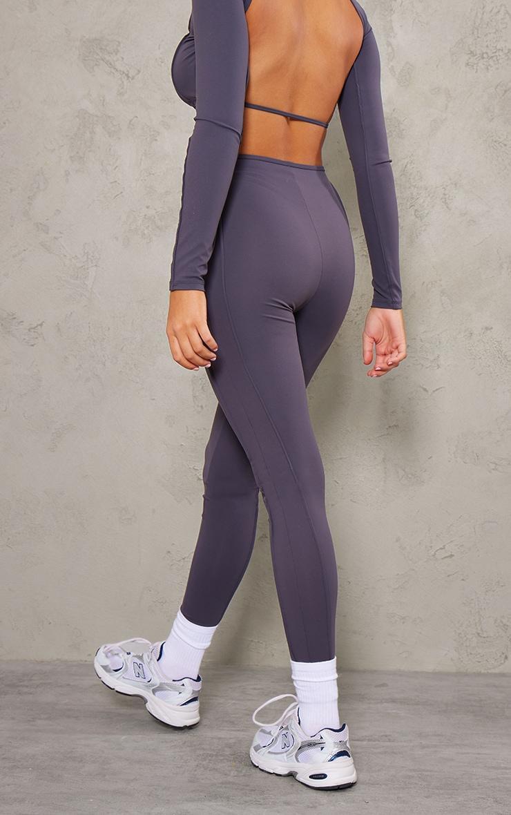 Charcoal Sculpt Strappy Gym Leggings Product Image