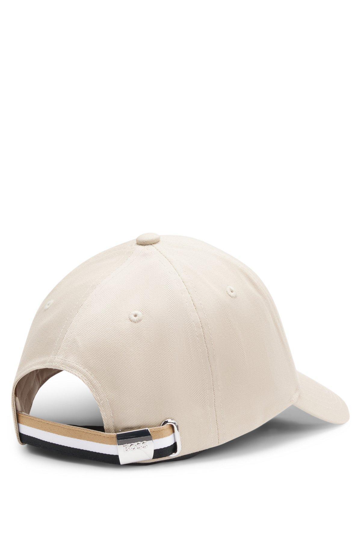 BOSS - Cotton-twill cap with logo trim - Light Beige Product Image