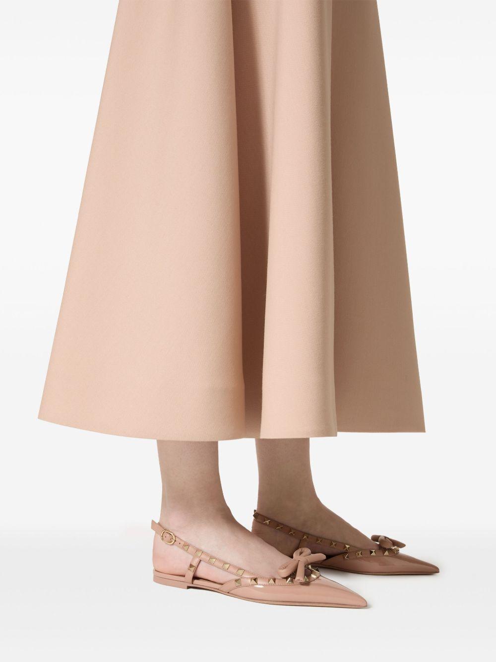 Rockstud Bow slingback ballerina shoes  Product Image