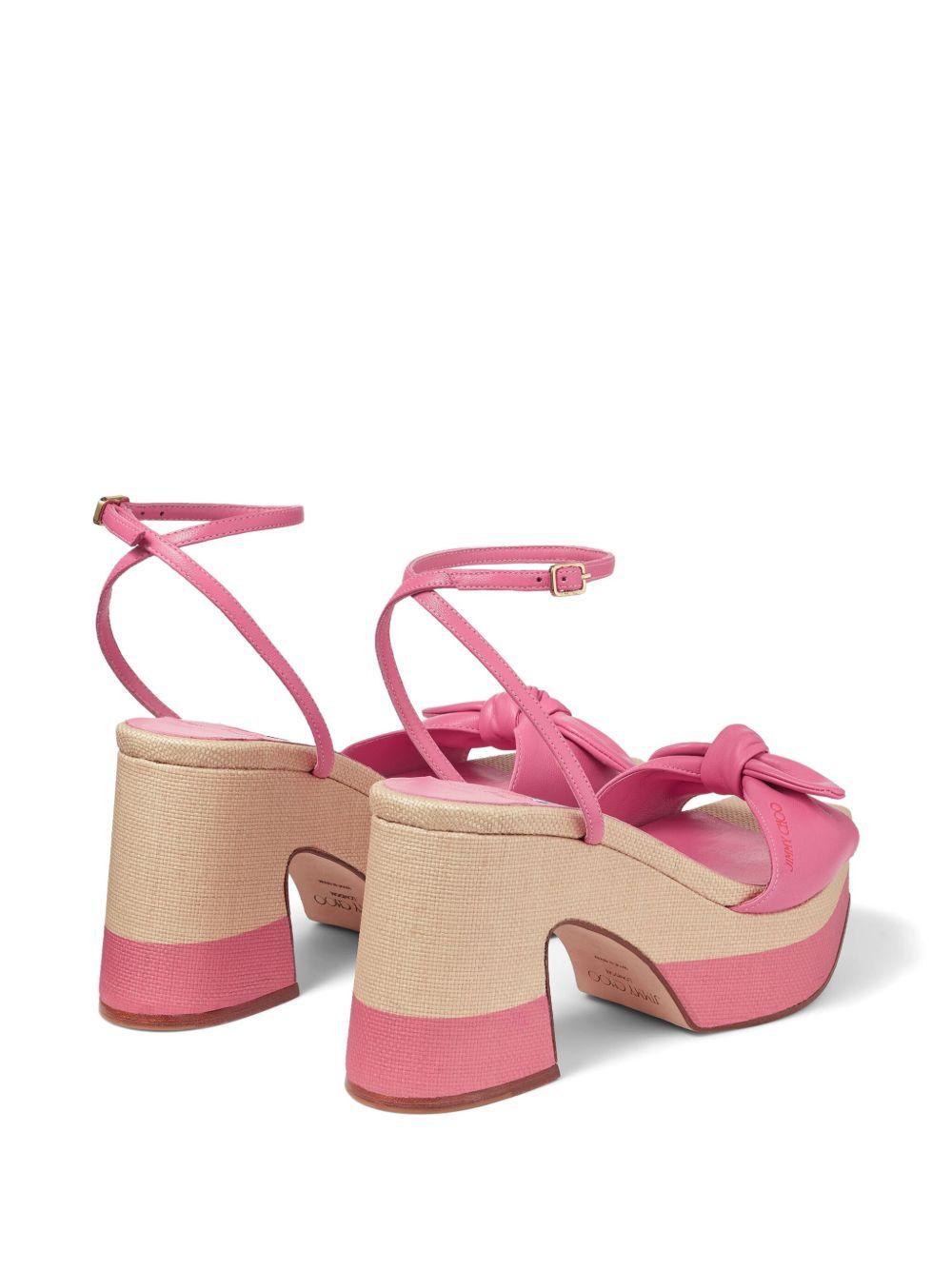 Ricia 95mm platform leather sandals Product Image