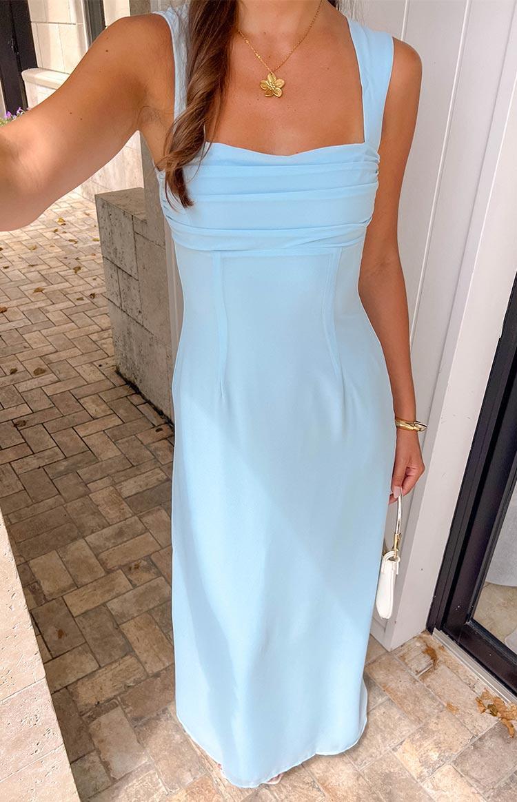 Misty Light Blue Maxi Dress Product Image