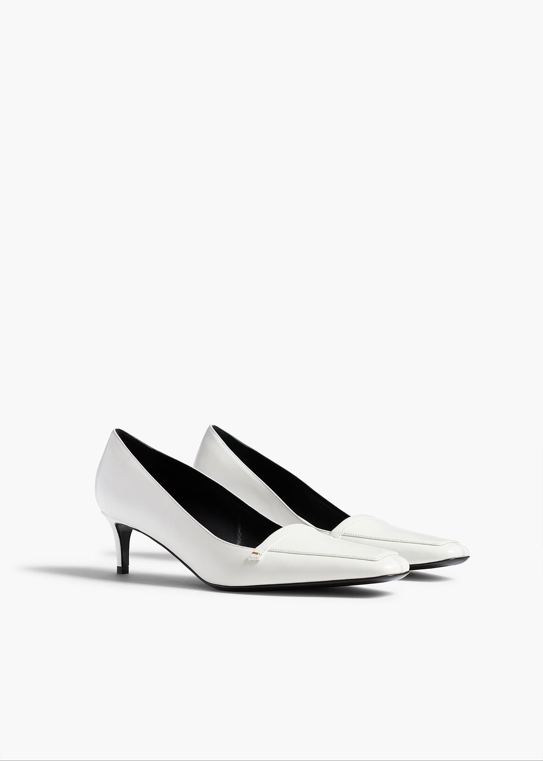 Celia Pump in Optic White Leather Product Image