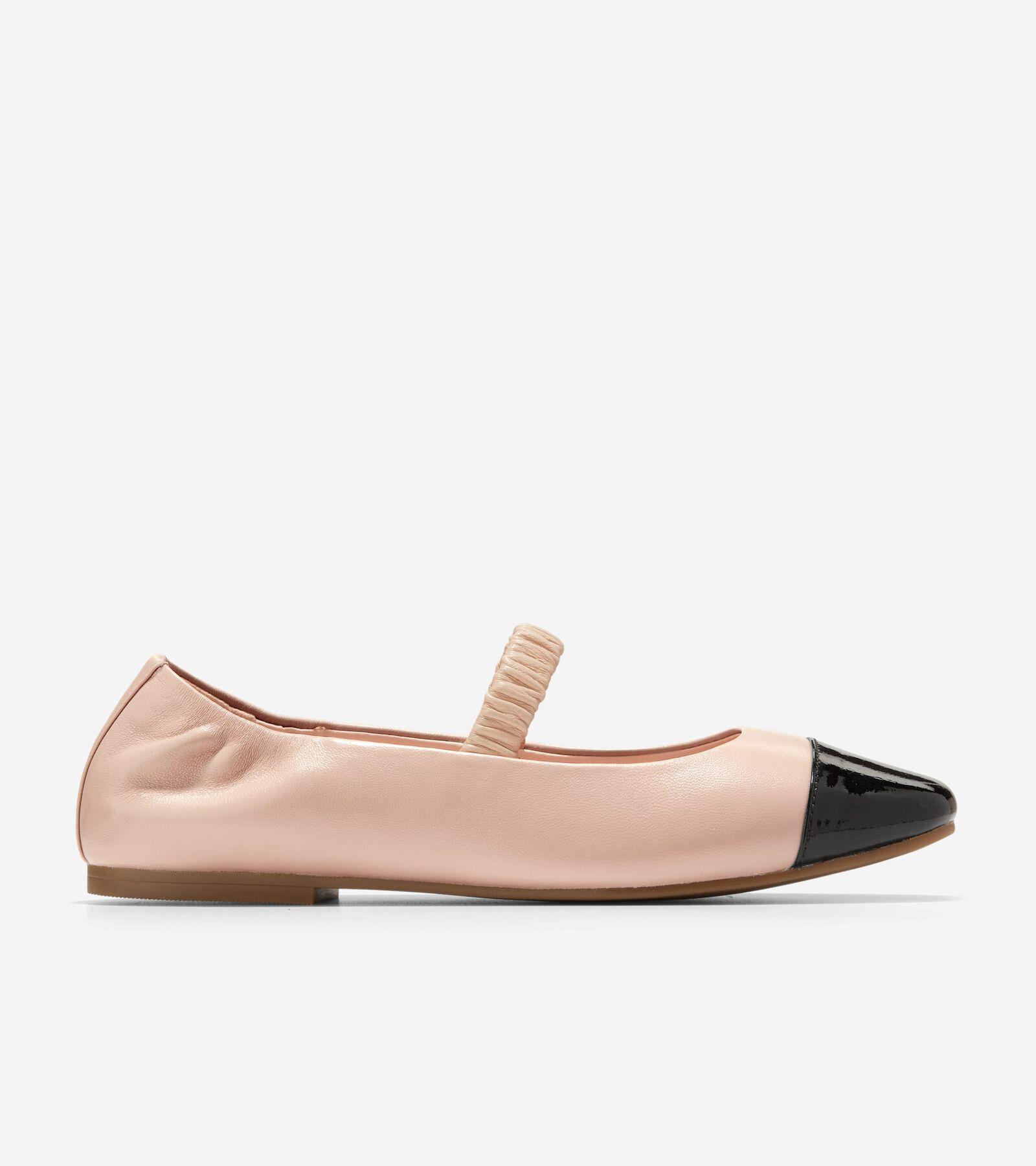 Cole Haan Womens Yvette Mary Jane Ballet Flats - Beige Size 8 Product Image