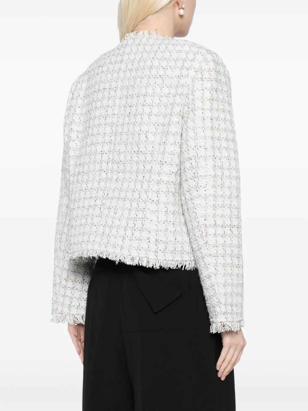 raw-finish tweed jacket Product Image