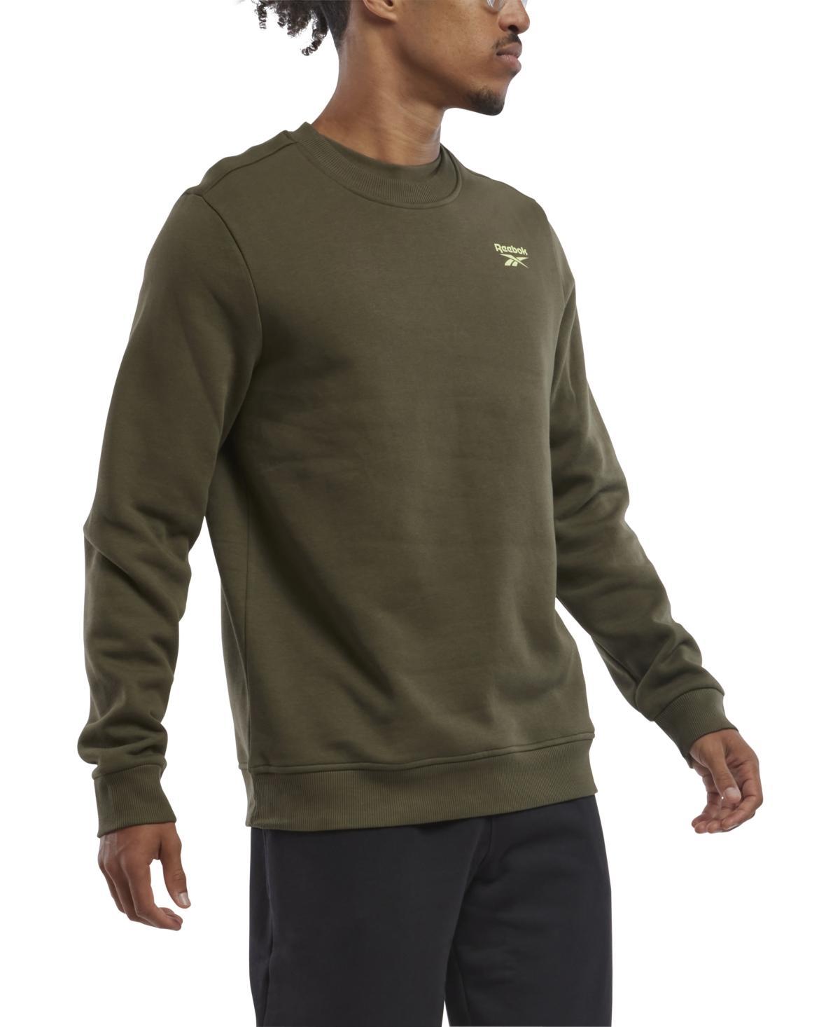 Reebok Mens Identity Vector Regular-Fit Logo-Print Fleece Sweatshirt Product Image