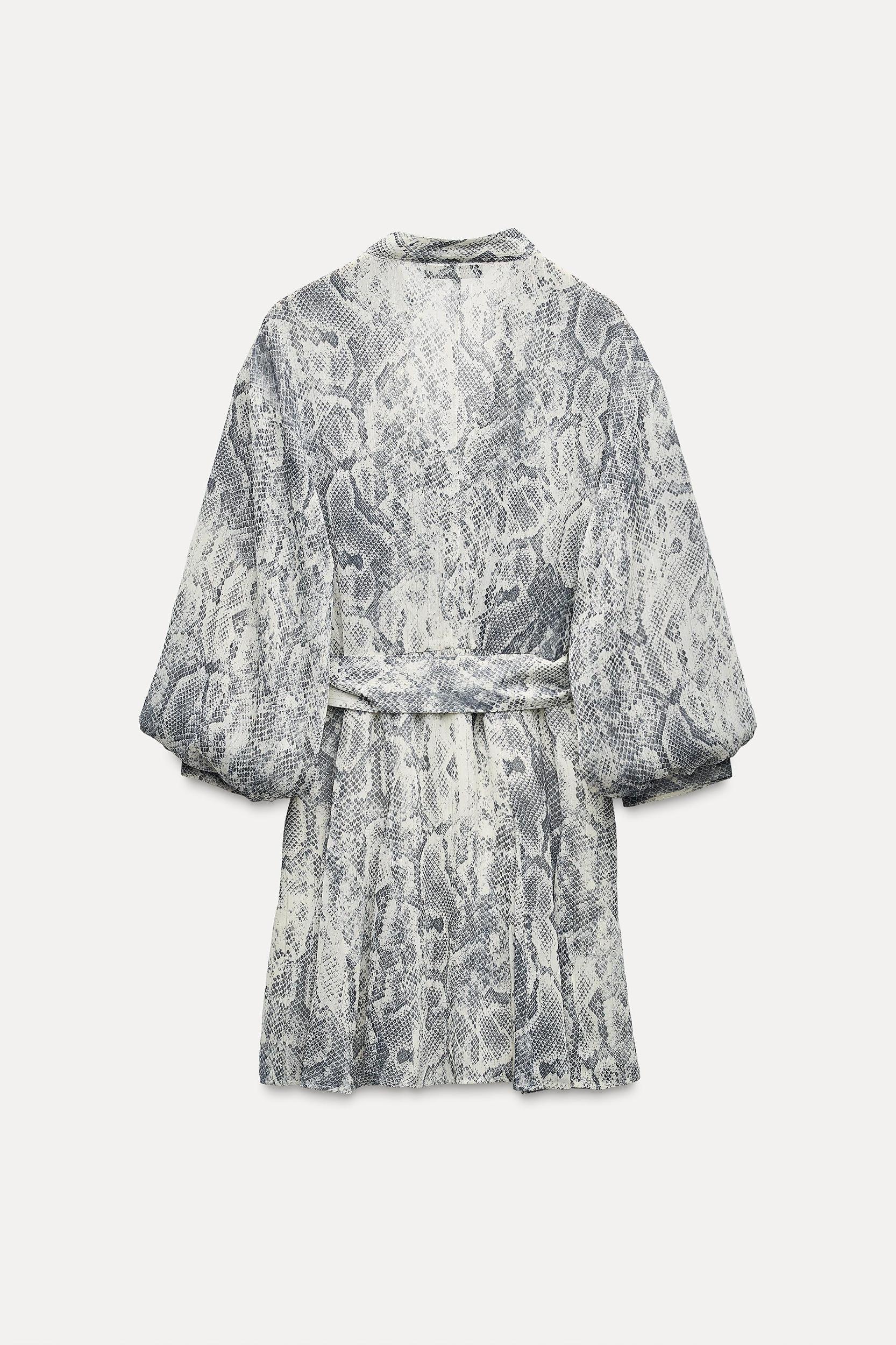 METALLIC THREAD ANIMAL PRINT DRESS Product Image